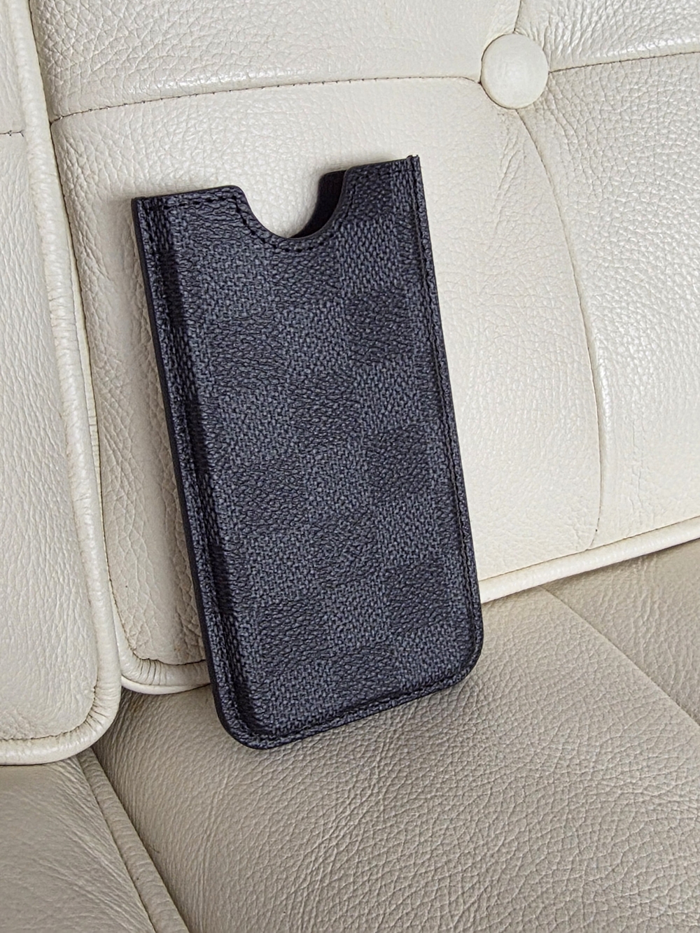 Louis Vuitton Black & Charcoal Dampier Graphite iPhone Case